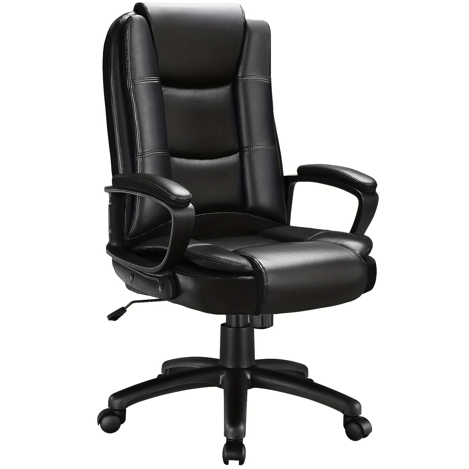 TEMU Lemberi Office Desk Chair, Big And Tall Managerial Executive Chair, High Back Computer Chair, Ergonomic Adjustable Height Pu Leather Chairs With