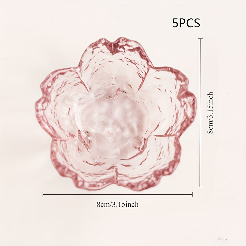 TEMU 6 Cherry Glass Candle Holders - Romantic Acrylic Tabletop Decor With Polished Finish, Lovers, Dates, , And Gifts, Candle Holder Decor