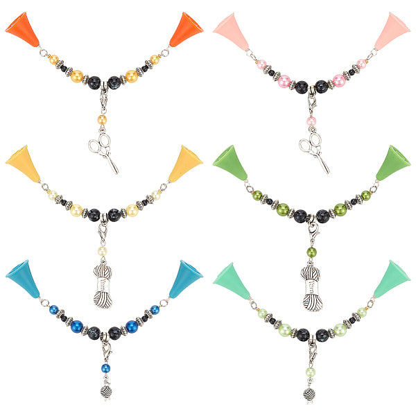 Silicone Knitting Needle Point Protectors Chains