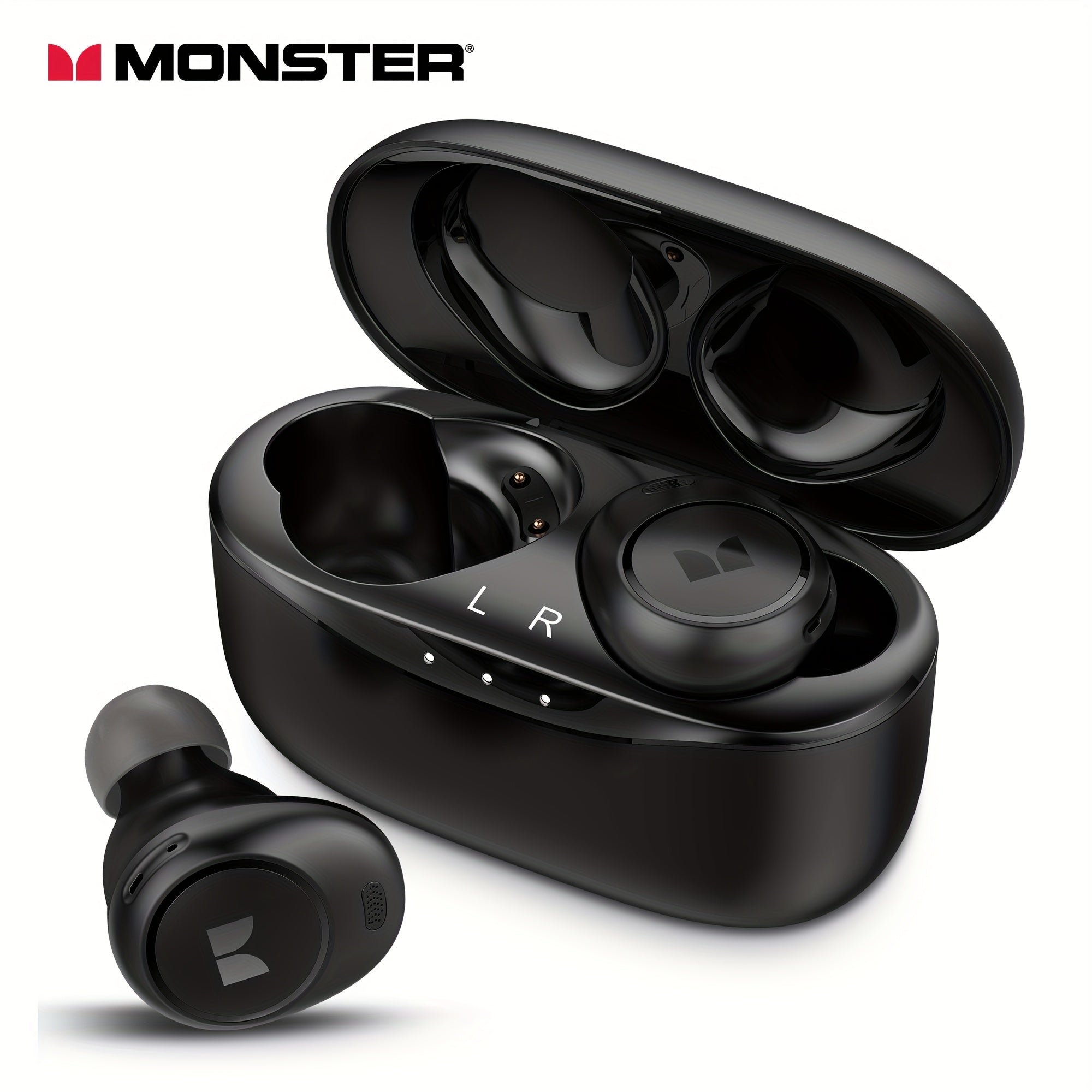 TEMU Monster Wbluetooth Earbuds With 300 , Touch Control, Type-c Fast Charge, High-fidelity Audio, Ideal For Exercise & Daily Listening