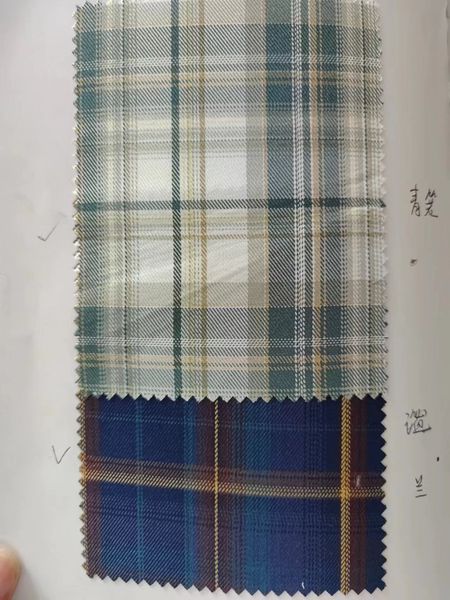 Spot JK skirt plaid shirt fabric wholesale polyester shirt fabric