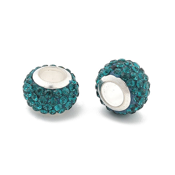 Rondelle Polymer Clay European Beads