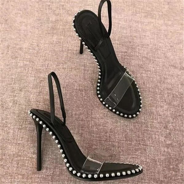 Women Shoes Summer Fashion Women Sandals Female Platform Sandals Rivet Metal Pumps Wedding Women High Heels 9cm and 7cm