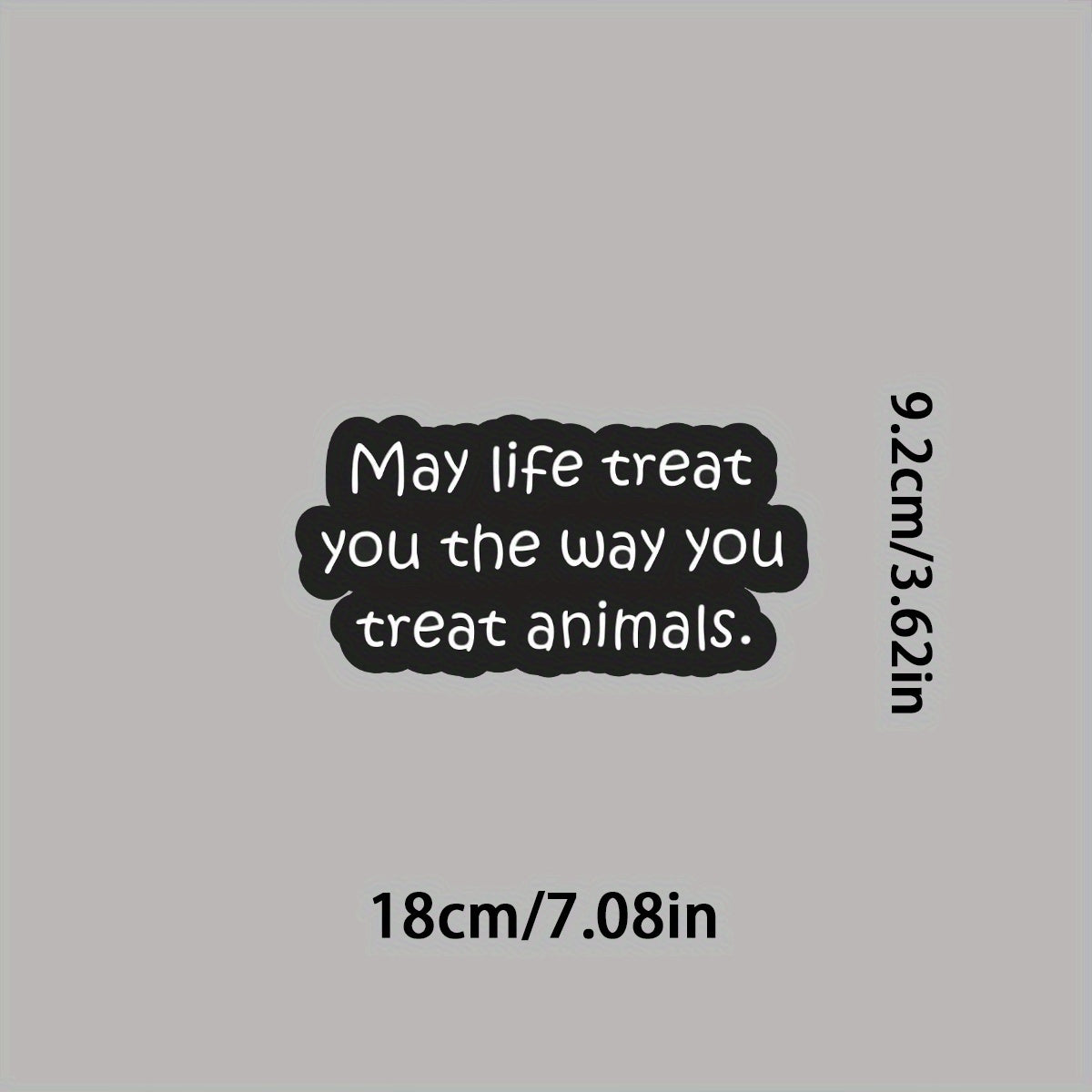 TEMU 2pcs High-quality 'treat Life Treat Animals' Vinyl Decal - For Cars, Laptops & Walls, Vinyl Stickers, Wall Decor, , , Pet Lovers