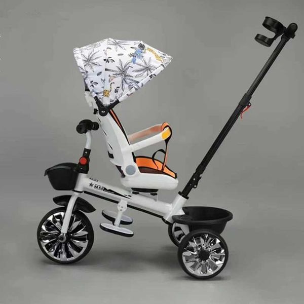 The new baby tricycle allows children aged 1-4 to sit and ride a lightweight tricycle with two-way multi-mode childrens stroller W250109