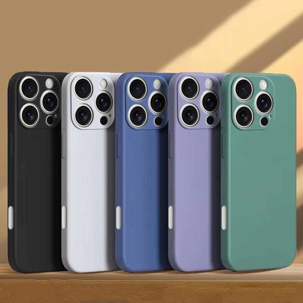 Suitable for iPhone 16 Pro Max shell liquid silicone ordinary shell suitable for iPhone 16 Pro Max cover TPU anti drip phone protection cove
