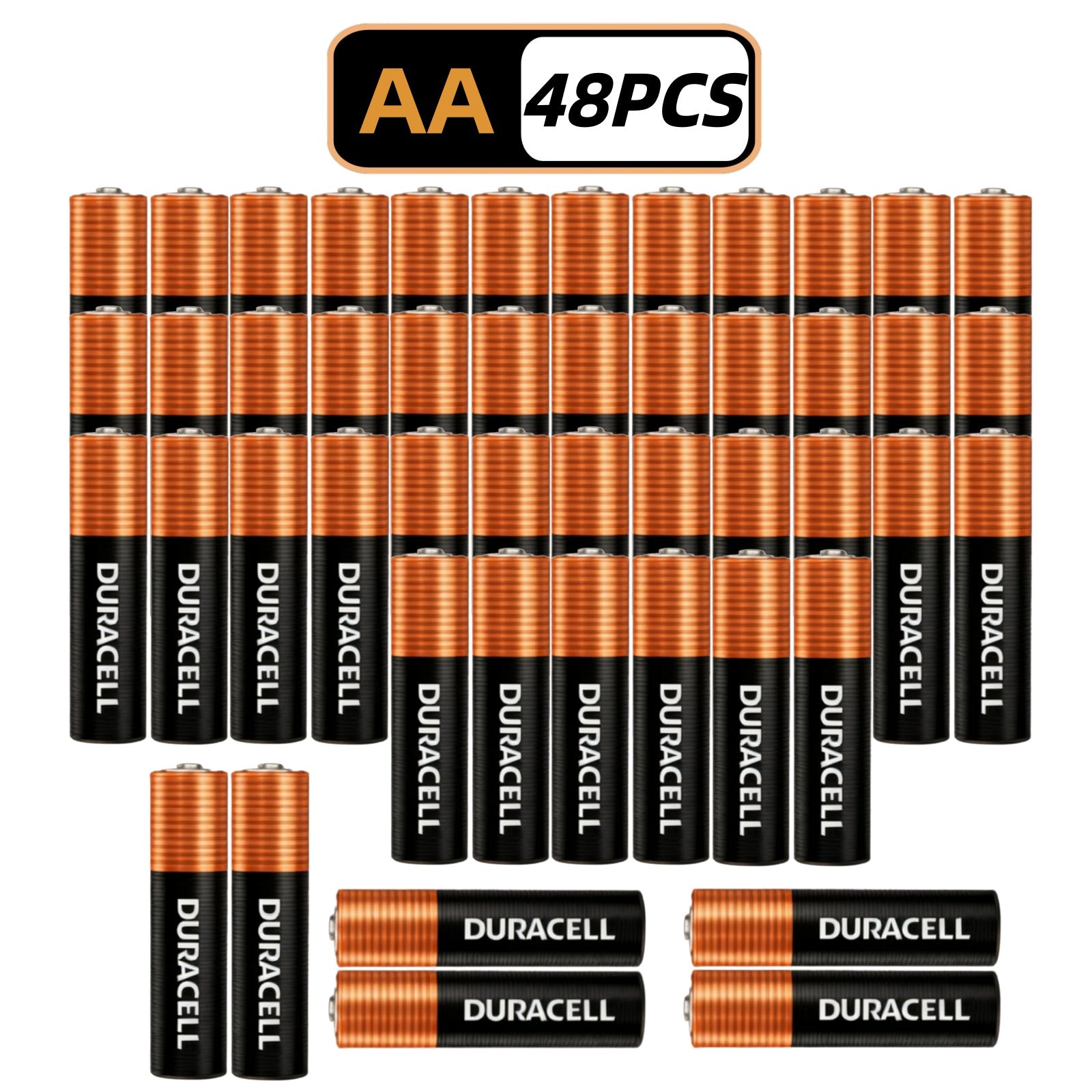 TEMU 48-24-4 Pack Duracell Aa Batteries, For Flashlights, Wireless Keyboards, Toys & Emergency Devices – 10-year (non-rechargeable)