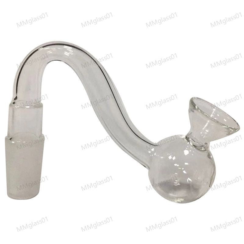 10pcs Glass Oil Burner Pipe Smoking Bowl Bubbler 10mm 14mm 18mm Male DownStem Bowls, 90 Degree shape Style, Slide For Water Hookahs Bongs