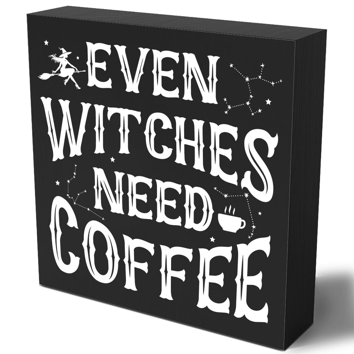 TEMU 1pc Halloween Wooden - Vintage " " Quote, Featherless Farmhouse Style Manufactured Wood Tabletop Decor, No Electricity Needed, , Halloween