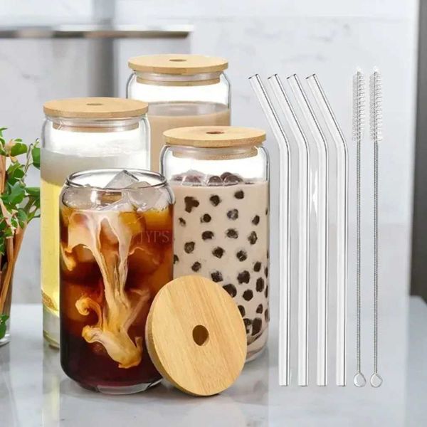 Transparent 550ml-400ml Cup With Lid and Straw for Bubble Tea Ju Beer Milk Mocha - Stylish Breakfast g and Drinkw Z250116