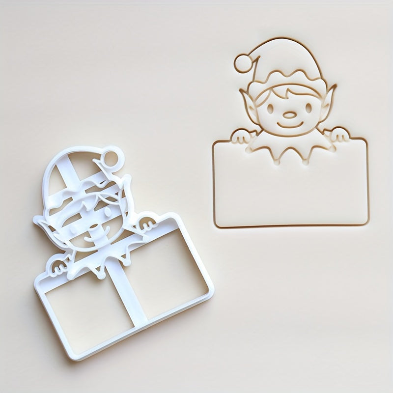 TEMU Elf Cookie Cutter And Fondant Cutter Christmas Carnival Party Names Or Phrases Written On The Plaque, Zizi