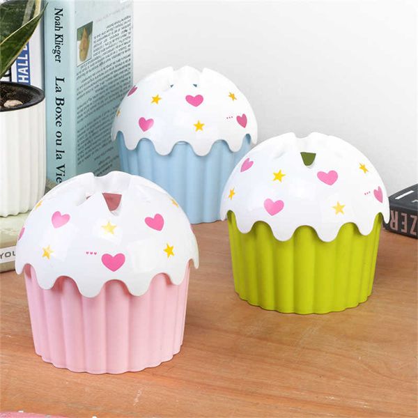 Tissue Boxes Napkins Creative Ice Cream Tissue Bucket Napkin Box Holder Plastic Round Extractable Paper Box Home Table Napkin Holders Storag