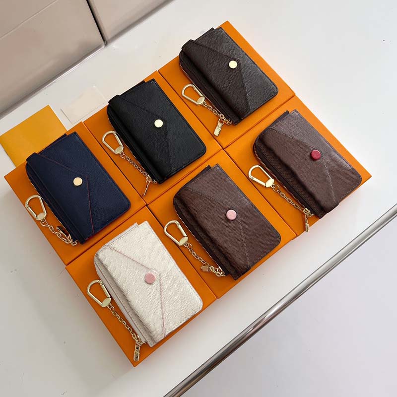 Designer wallets black mens card holders Recto Verso Fashion purses high-quality embossed flower letter womens credit ladies short money clutch bag