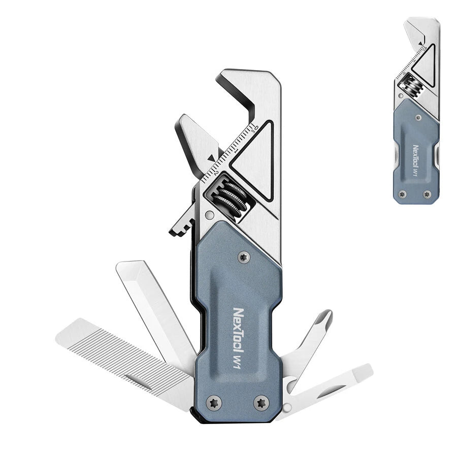 NexTool 6 In 1 EDC Adjustable Wrench Multitool Pocket Hand Tools Kit Screwdriver Bit Set Multi Function Tools Folding Kn