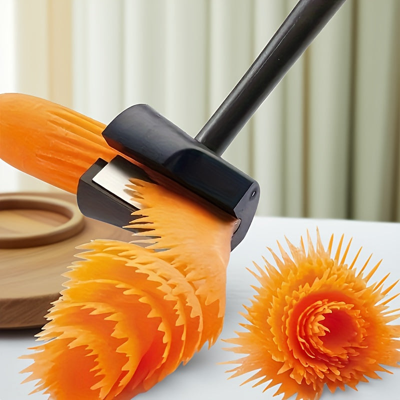 TEMU Stainless Steel Vegetable And Fruit Slicer - Multi-functional Kitchen Tools, Easy To Cut, And , Carrot Curler, Cucumber Spiral, Orange Peeler,