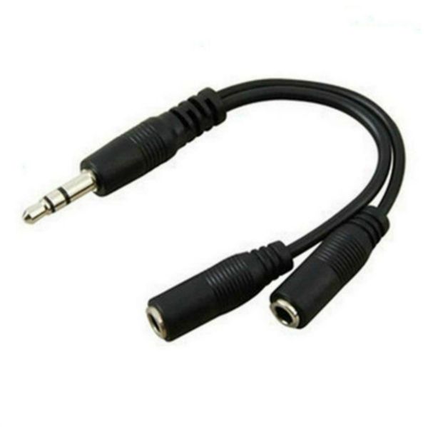 2 in 1 Audio Extension Cable 3.5mm 1 Male to 2 Female Headset Splitter Adapter For Headphones Cell Phone MP3 PC