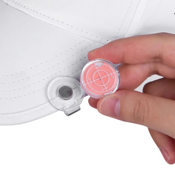 Golf Level Gauge Marker With Magnetic Cap Clip Fashionable And Exquisite Durable Gift For Golfers Blue And Pink