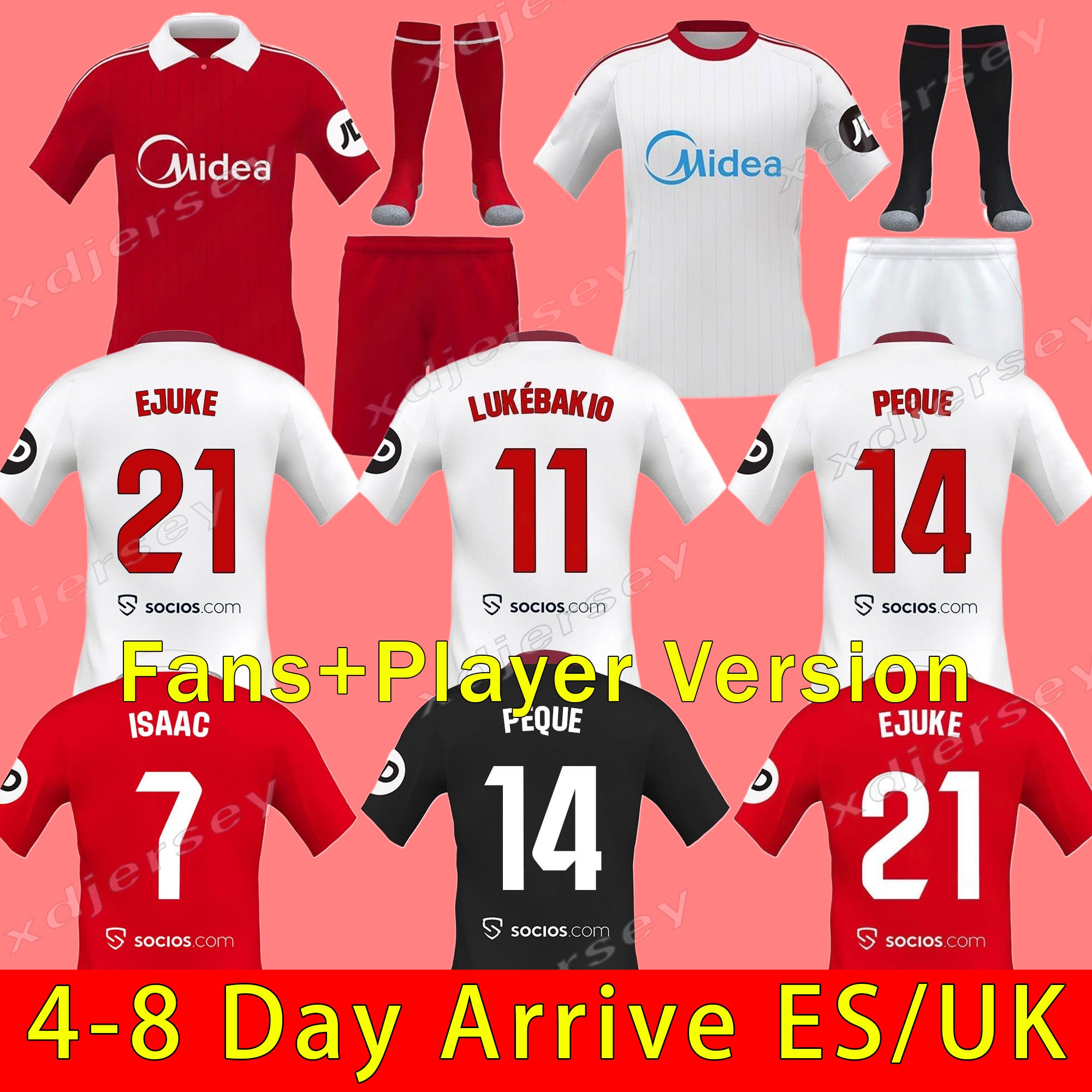 25 26 Sevilla soccer jerseys ALEXIS ISAAC SOW FC EJUKE JUANLU AKOR VARGAS football shirts PEQUE 2025 2026 Men kits Kids Equipment