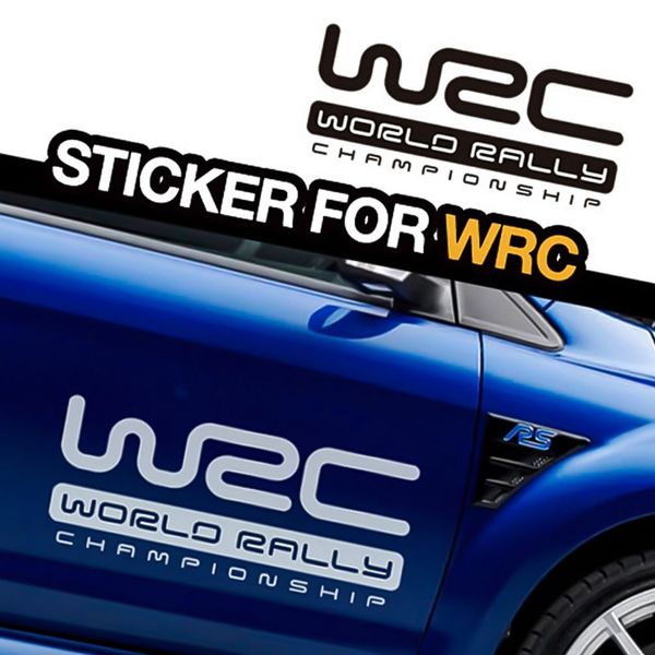 WRC World Rally Championship Racing Car Styling Reflective Vinyl Sticker Handle Body Garland Decal for Focus Mazda Lada