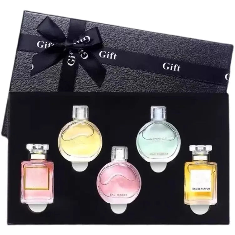 Luxury woman perfume gift set chance no five 7mlx5 pieces lady charming deodorant fast ship The Christmas Gift