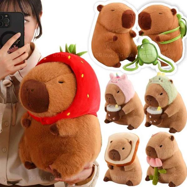 Capybara Plush Toy Simulation Capibara Cosplay Unicorn Dinosaur Dress Boba Bread Fruit Food Decor Birds Bubble Stuffed AnimalsXJ250109