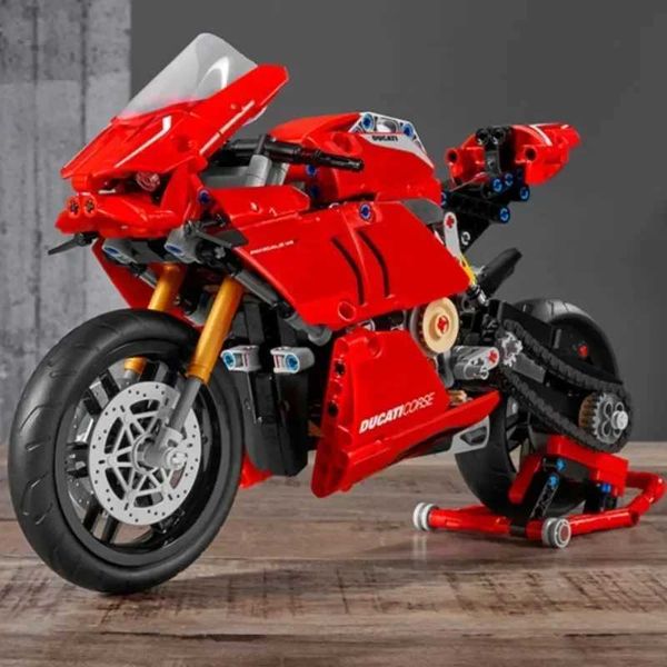 Technical Panigale V4 R Motorbike Model Building Blocks Kit Superbike Toys Christmas Gifts For Boys Adults Home DecorationXJ241230