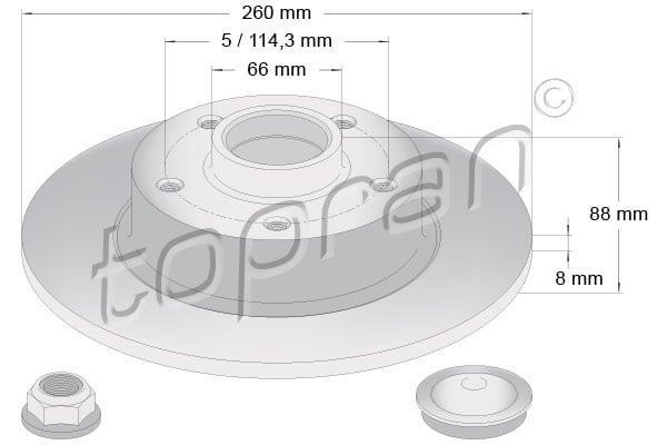 Brake Disc TOPRAN 701 161