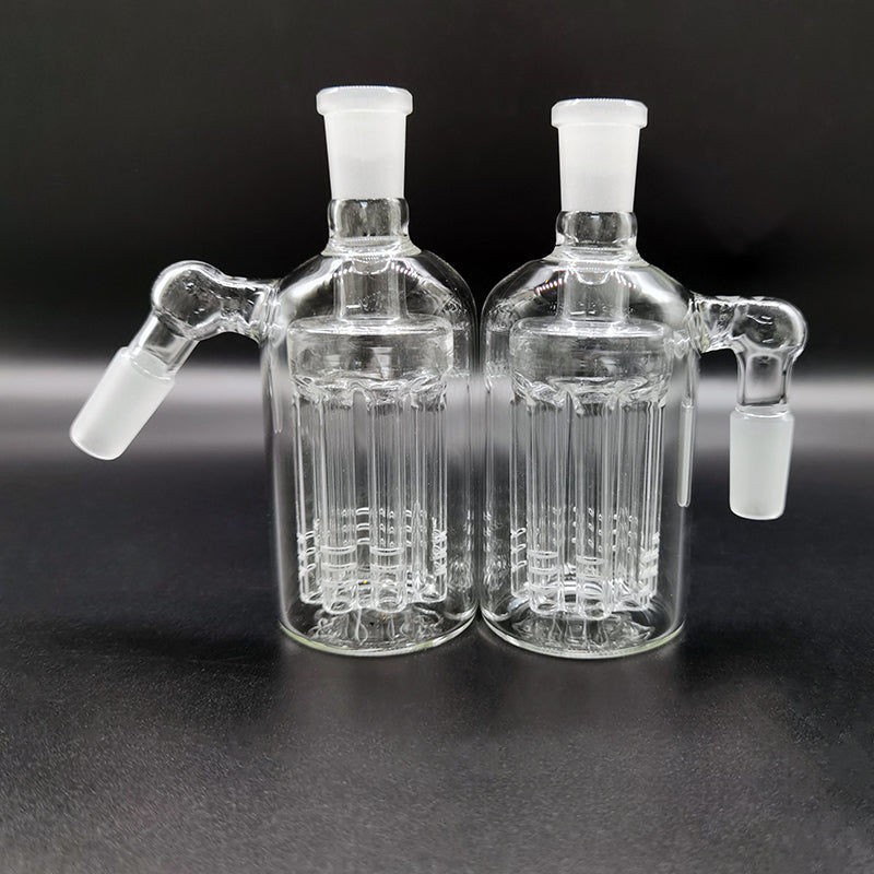Glass Bong Hookahs Ash Catcher 8 Arm Tree Perc Clear 14mm 18mm Male To Female 45degrees 90degrees Ashcatcher Water Pipe Bubbler For Bongs Hookah Dab
