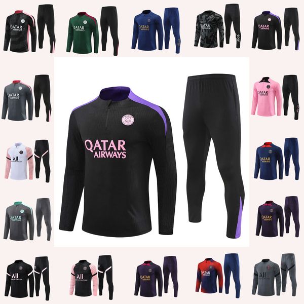 2024 psges tracksuit Men and kids 22 23 24 25 soccer tracksuit football kit tracksuits Training jogging Survetement Foot chandal