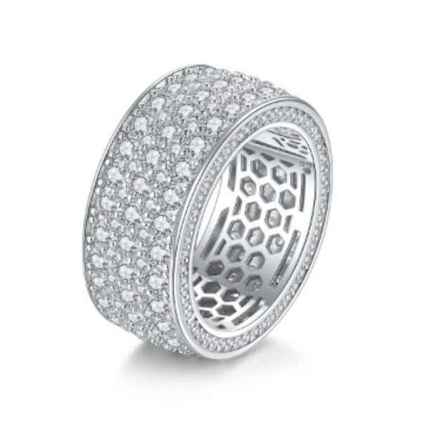 18K Gold Wedding Moissanite Ring For Men Women GRA Certificado Shine Moissanite Diamond Jewellery Luxury noivado Presentes Tamanho 7-12