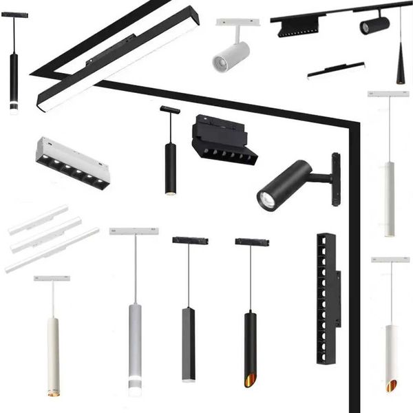 Smart LED Magnetic Track Light System Tuya Zigbee Mi-Home Dimmable DC48V Spotlight Floodlight Livingroom Magnetic Rail LightingCL240730