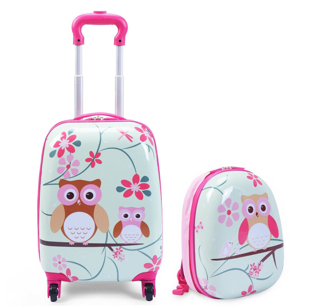 Kids' 2-Piece Printed Hardside Luggage/Backpack Set - Owls