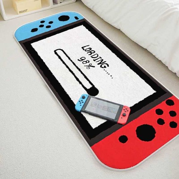 Carpets Cartoon Game Console Rug Lunge Rug 3D Gamepad Switch Carpet Imitation Cashmere Thick Carpet Gaming Chair Rug Bedroom Home Decor T221