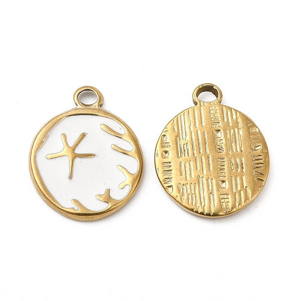 Pendentifs en acier inoxydable émaillé avec placage sous vide PVD 201