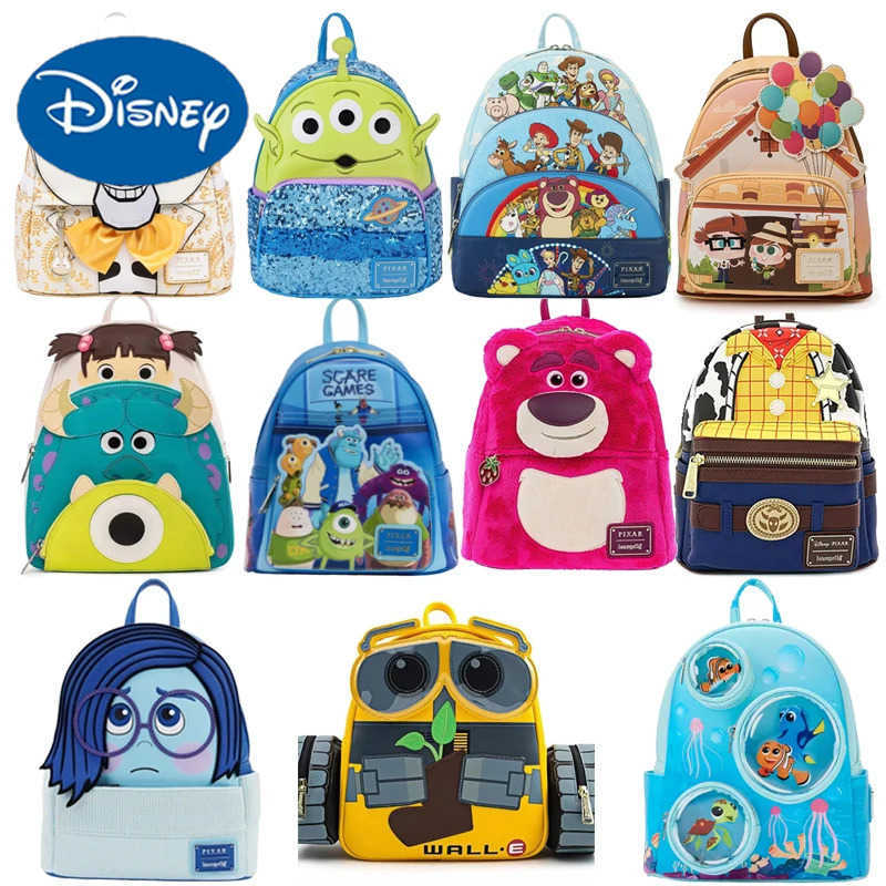 Disney Loungefly Pixar Toy Story Moments Finding Monsters University Scare Games Mini Backpack Coco Ernesto Cosplay Backpack X250412