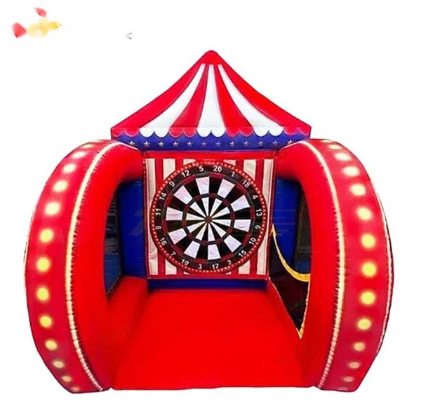 Door Ship Outdoor Activities 4 in 1 inflatable carnival games2024 newest PVC soccer dart knock down carnival game combos for party