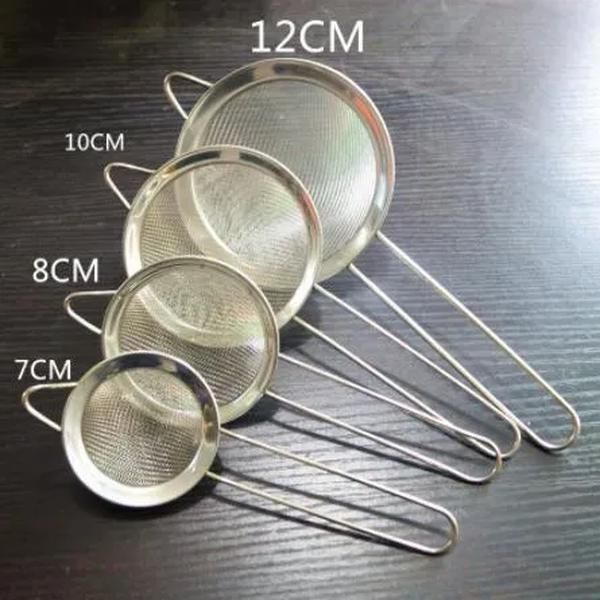 Stainless Steel Fine Mesh Strainer Colander Flour Sieve with Handle Juice and Tea Strainer Kitchen Tools LL
