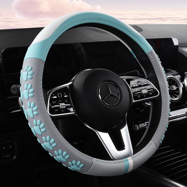 cartoon Cute Car Steering Wheel Cover, Four Seasons Anti slip and Anti freeze