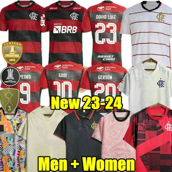 Gerson Flamengo soccer jerseys 2023 2024 Final da libertadores David Luiz E.RIBEIRO #10 GABI 23 24 football shirts vidal PEDRO DE ARRASCAETA
