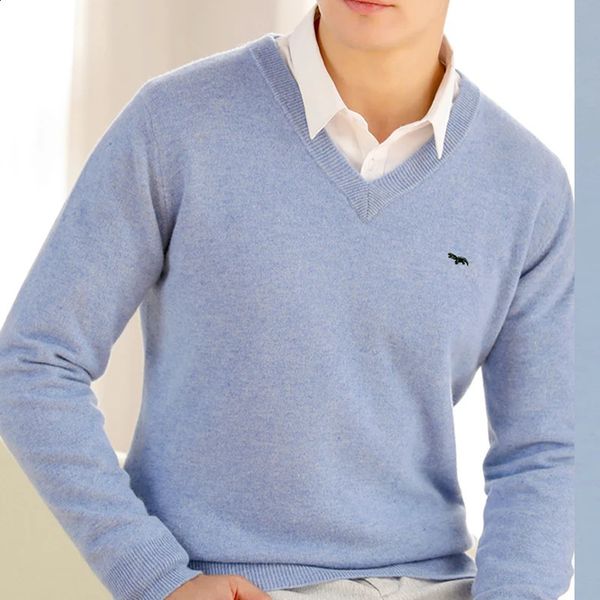 Size 5XL mens 60 mink cashmere sweater Vneck floral knit winter long sleeved skydiving wool bottom 240918