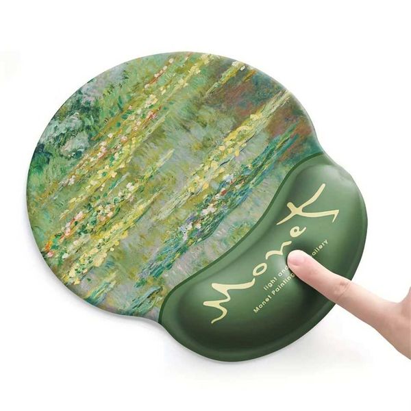 1pc-2pcs Monet Oil Painting Mouse Pad Sleeping Lotus Wrist Pad Soft Pad Hand Rest Keyboard Pad Mouse Pad Wrist Pad For OffT250121