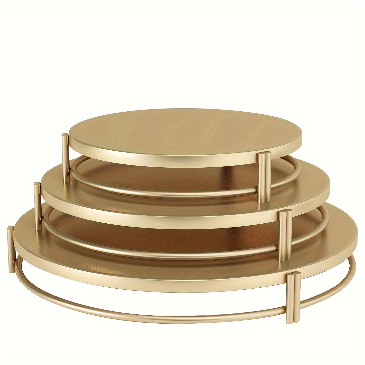 TEMU 3 Sizes Stands, 8-10-12 Inch Metal Cupcake Display Stands Dessert Trays, Table Decoration Serving Plates For Wedding, Birthday, Party,