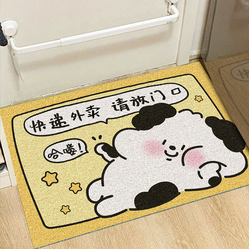 Cartoon Wire Ring Floor Mat Porch Wear-resistant Entrance Door Floor Mat Door To Scrape Mud and Dirt Foot Mat