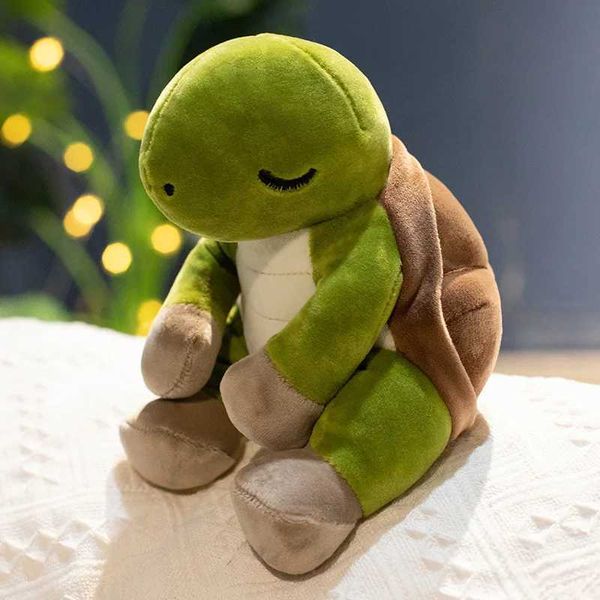 Plush Dolls 18CM 4 Colors Cute Turtle Plush Baby Doll Stuffed Tortoise Plushie Toy Cartoon Lovely Animal Birthday Gift for Children GirlsY24