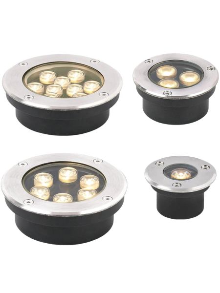 Thin Waterproof Led Light Garden Underground 1W 3W 6W 9W Ip67 Outdoor Buried Garden Path Spot Recessed Inground Lighting