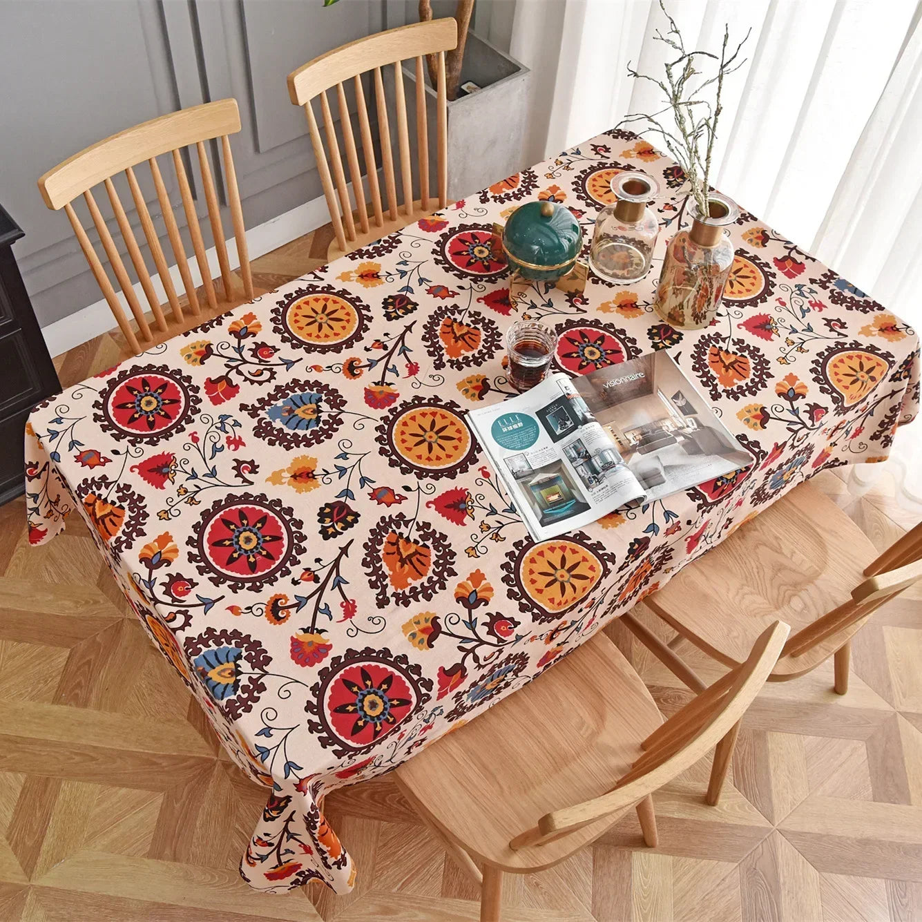 Printing Cloth Mediterranean Cafe Table Coffee Individuales De Mesa Manteles Elegantes 44VL01