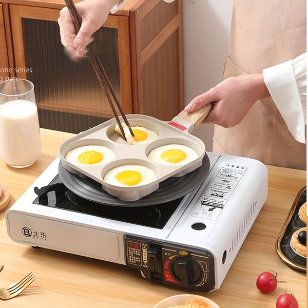 4-Cup Non-Stick Frying Pan Lid Premium Cookware Eggs Pancakes Durable Dishwasher Safe Compatible with Gas and Induction Stoves for Easy Cook