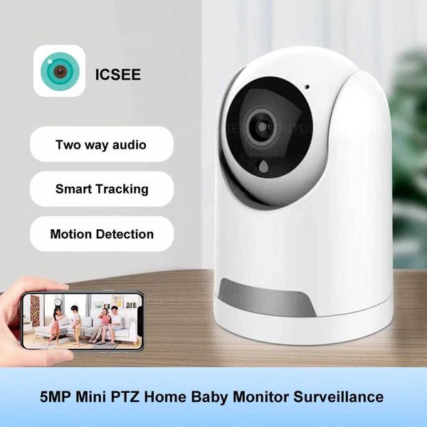 Camera ICSEE Mini Wifi Camera 3MP 5MP Color Night Vision Two Way Audio Auto Tracking Indoor Use Baby Monitor Wireless Security Camera Z25021