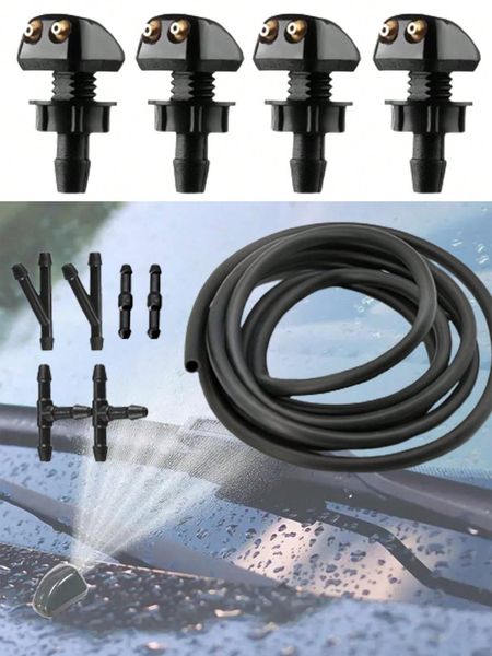 11pcs Universal Car Wiper Spray Nozzle Wiper Sprayer Auto Parts Adjustable Angle Spray