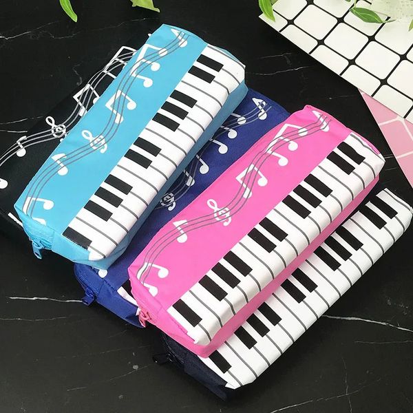 4Pcs Creative Piano Note Keyboard Pencil Case Large Capacity Pencil Bag Office School Supplies Stationery Students Prizes Gift 240715